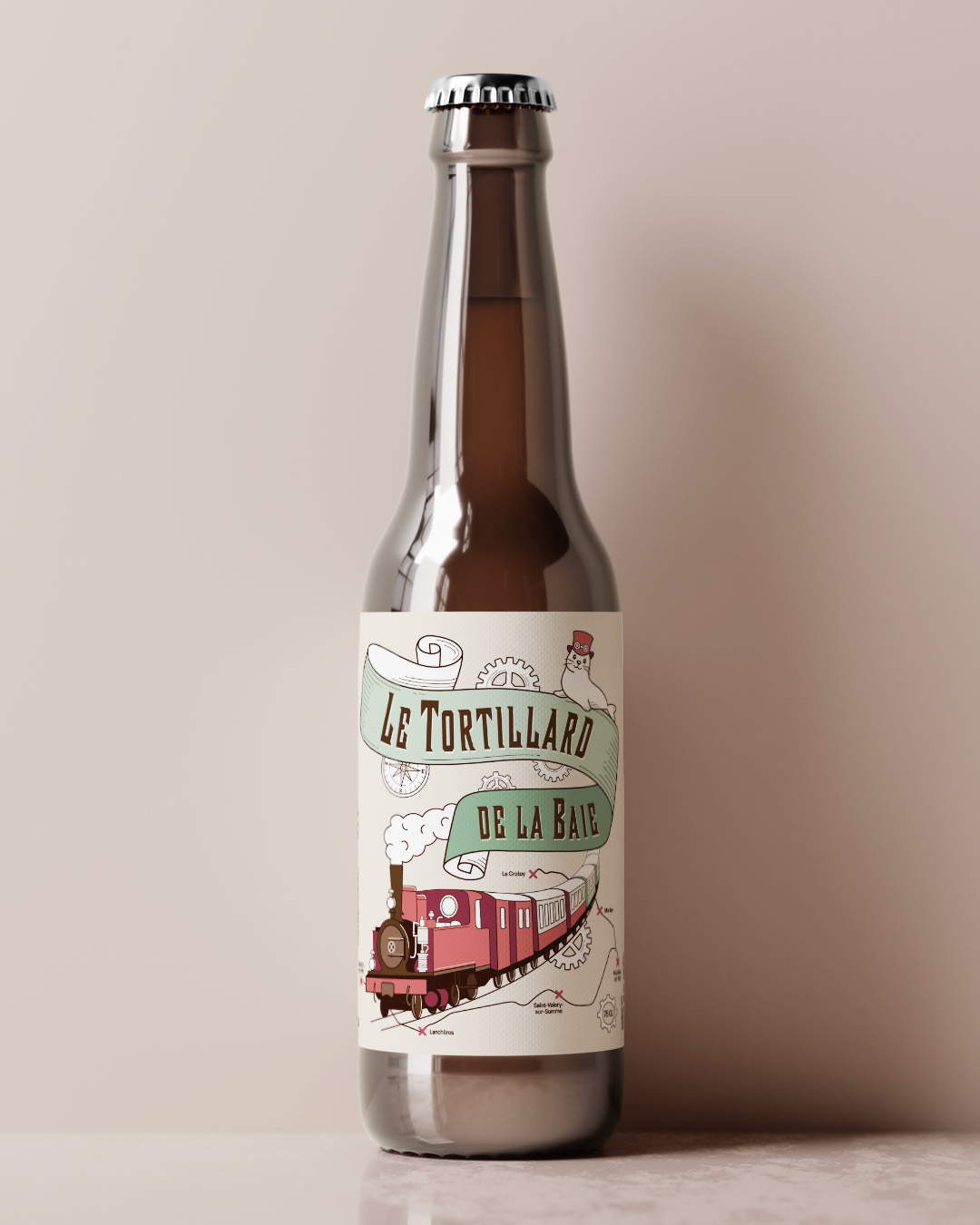 Étiquette de bière-Cave du Ponthieu etiquette-de-biere-du-crotoy-avec-un-phoque